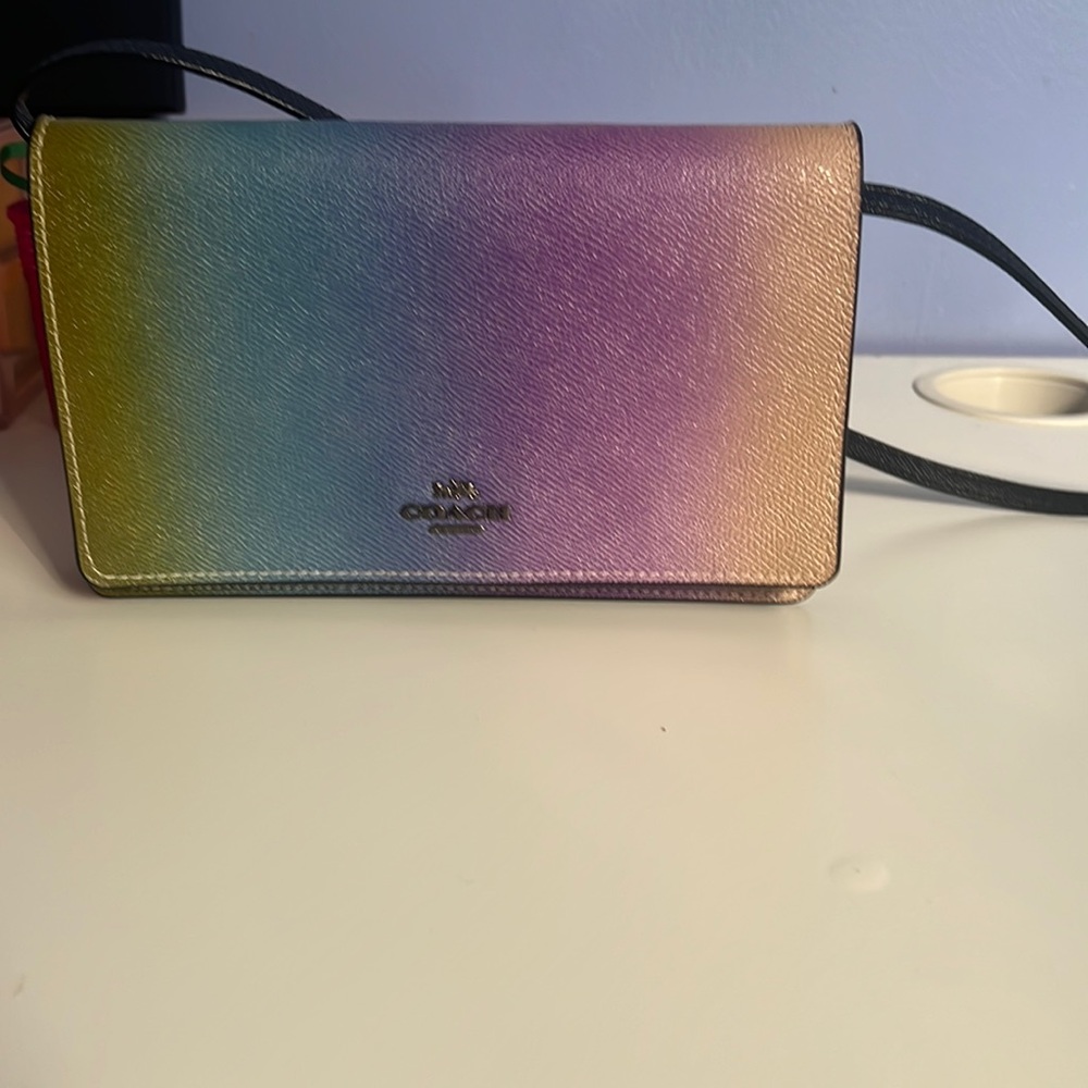 Rare coach ombré gold over crossbody